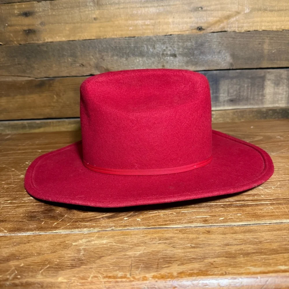 Vintage Youth Sidekicks Western Red Cowboy Hat, Lana/Laine, Size‎ L
